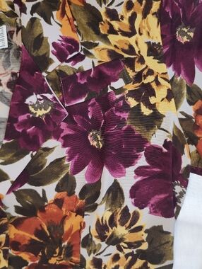 Vintage Rampage Floral Print Cropped Blazer in Magenta, Mustard, Rust& Olive